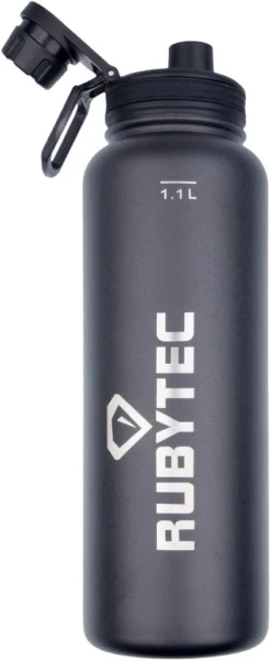 Thermosfles Rubytec Shira Vacuum Cool Black 1,1L -MSR Winkel 2 RU513101B Shira Vacuum Cool Drink Bottle Black 1.1 L Open