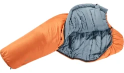 Slaapzak Deuter Orbit -5G SL Zip Right Mandarine Slate-Blue -MSR Winkel 2 wqeeeeeeee 1