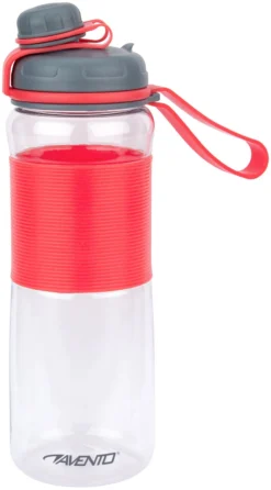 Waterfles Avento Twisted 0,6L Roze Grijs Transparant