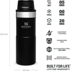 Thermosbeker Stanley The Trigger Action Travel Mug Matte Black Pebble 0,35L -MSR Winkel 4 1200x1194 1