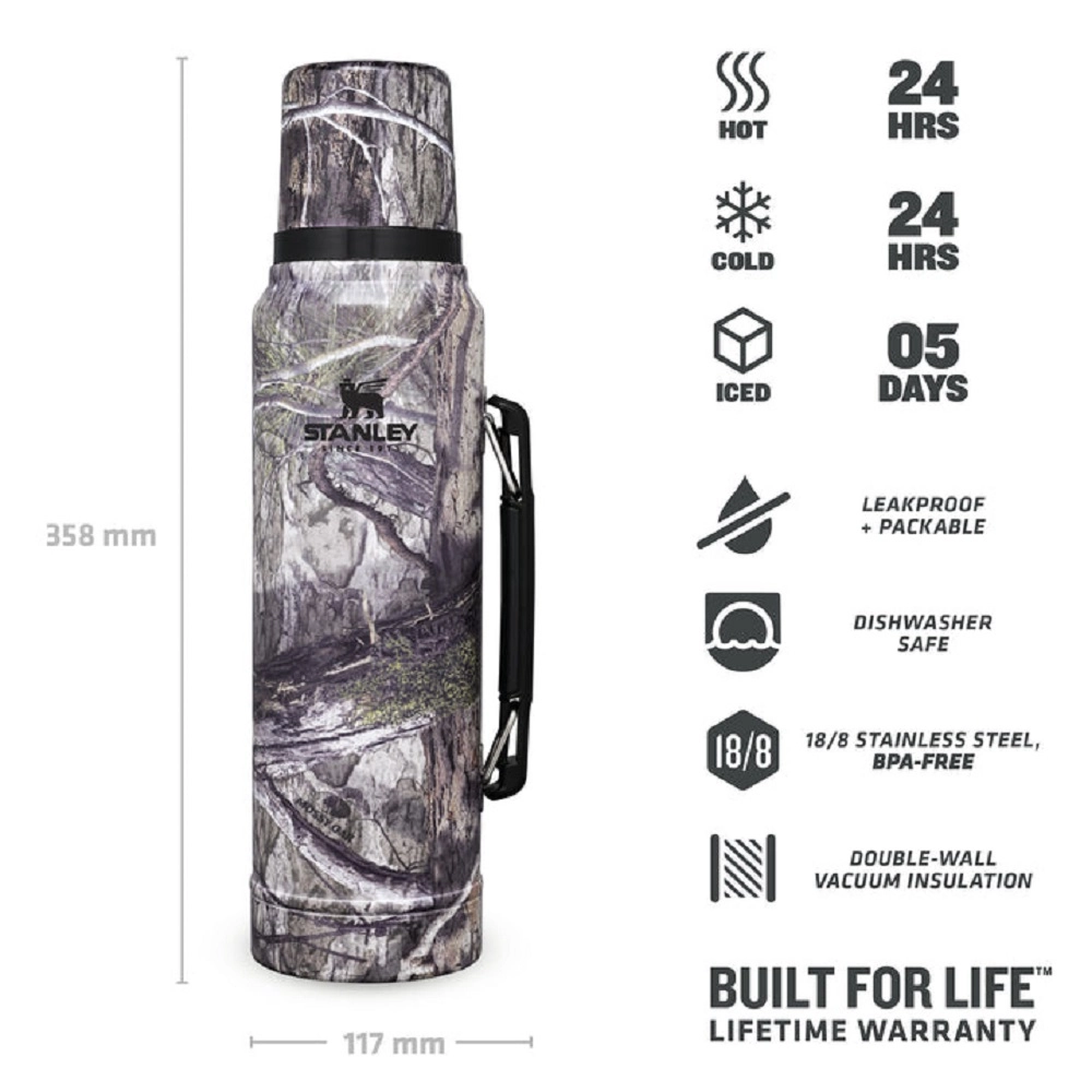 Thermosfles Stanley The Legendary Classic Bottle Mossy Oak Country DNA 1L 6 Thermosfles Stanley The Legendary Classic Bottle Mossy Oak Country DNA 1L - Afbeelding 4