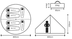 Tent Bo-Camp Urban Outdoor Streeterville Ø 4 Meter 6 Tent Bo-Camp Urban Outdoor Streeterville Ø 4 Meter -MSR Winkel 4472500 03