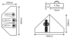 Binnentent Bo-Camp Urban Outdoor Streeterville 3-Personen -MSR Winkel 4472510 06
