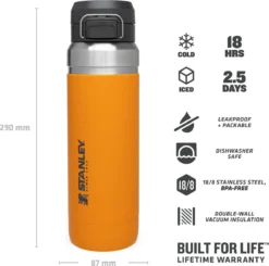 Thermosbeker Stanley The Quick Flip Saffron 1,06L -MSR Winkel 5 6939236410892 3