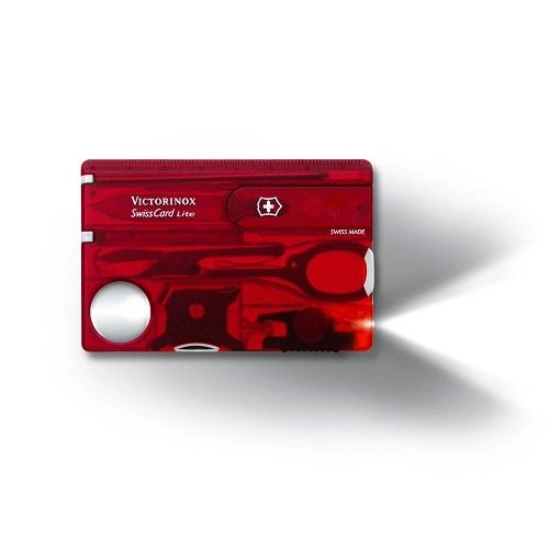 SwissCard Lite 13 Functies Transparant Rood Victorinox 3 SwissCard Lite 13 Functies Transparant Rood Victorinox