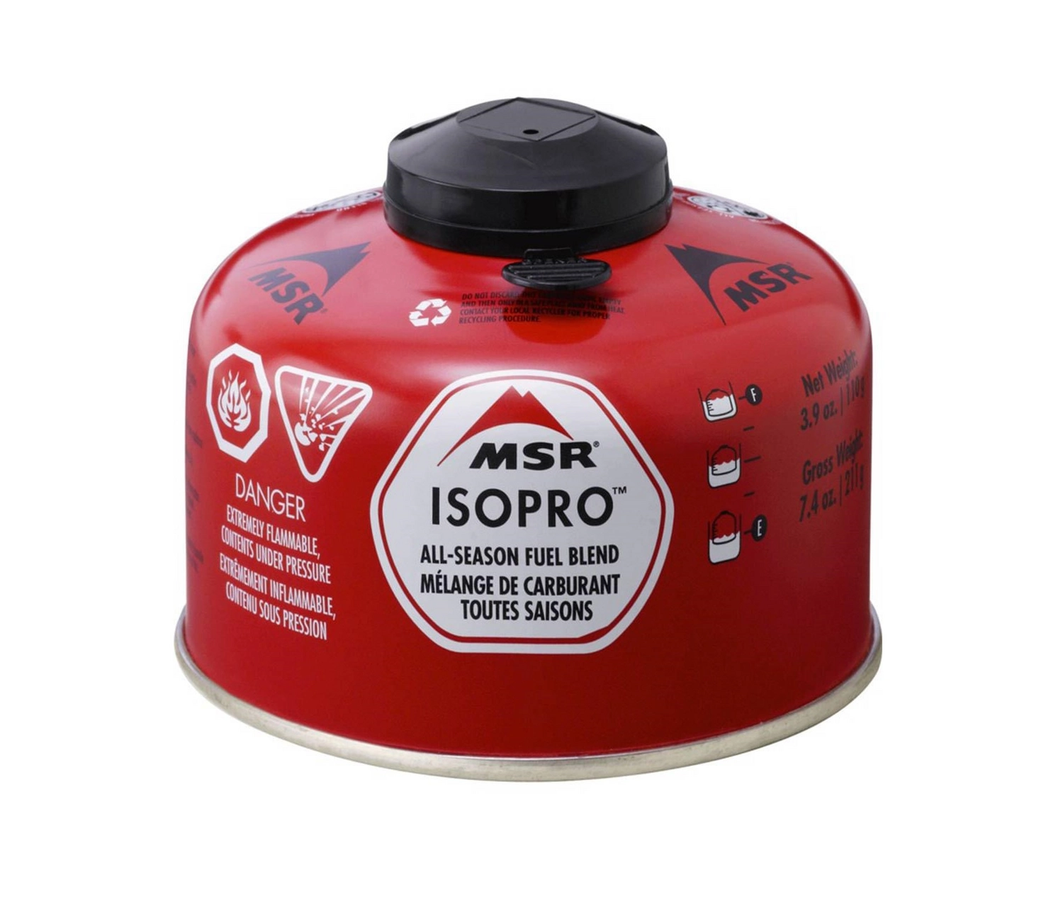 Gasfles MSR IsoPro Canister Europe 113g 3 Gasfles MSR IsoPro Canister Europe 113g
