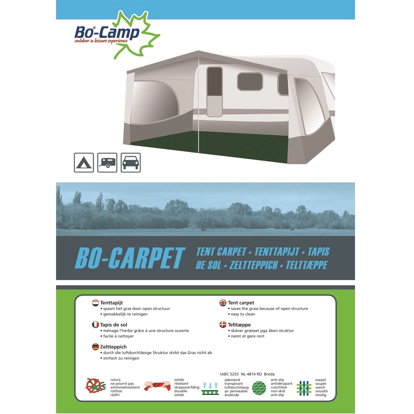 Tenttapijt Bo-Camp Groen (5 X 3 M) 3 Tenttapijt Bo-Camp Groen (5 X 3 M)