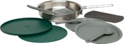 Kookset Stanley Adventure Prep+Eat Set Stainless Steel (9-delig) -MSR Winkel Large JPG Adventure20All In One20Fry20Pan20Set2020Stainless20Steel 3