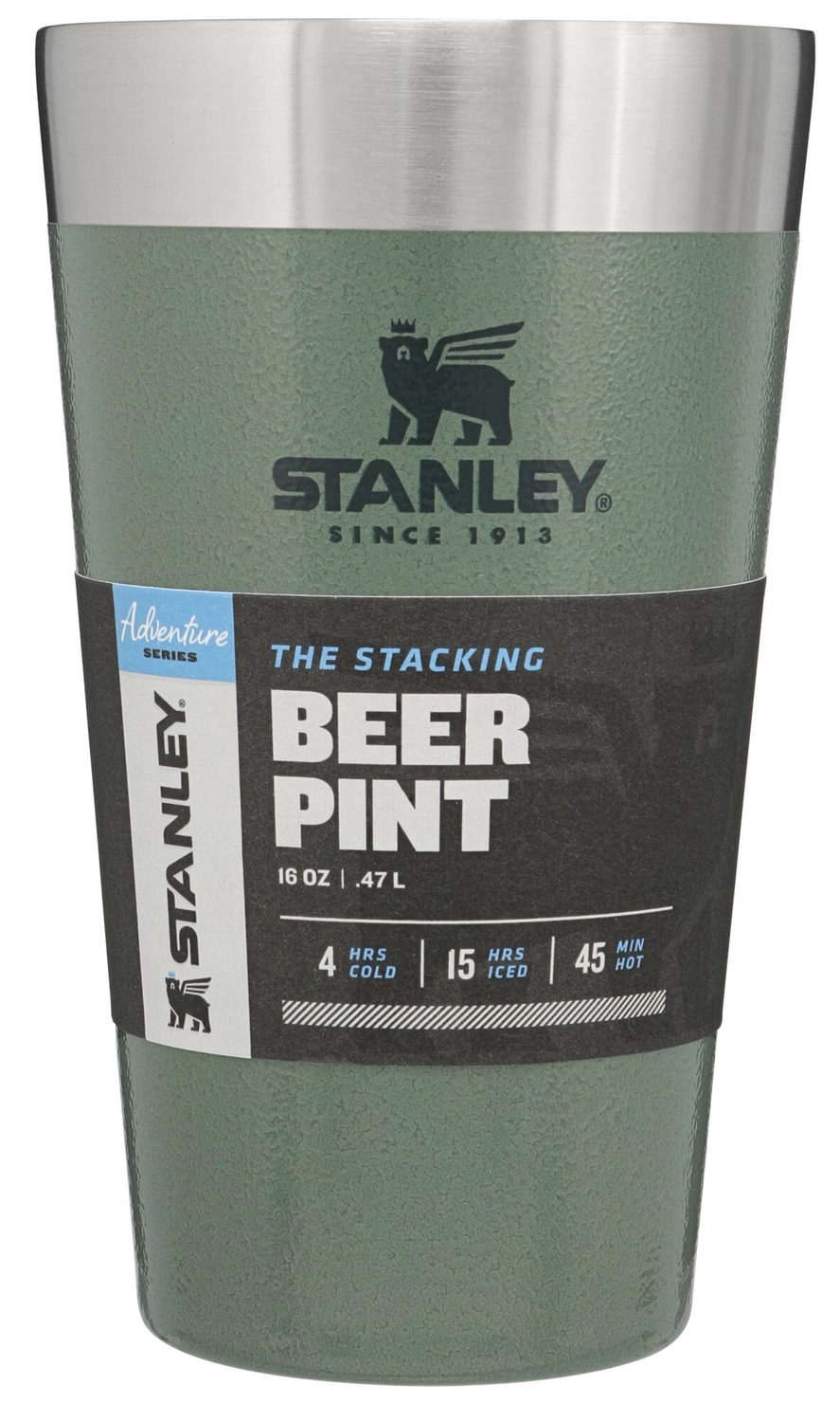 Reisbeker Stanley Adventure Stacking Vacuum Pint Hammertone Green 0,47L 6 Reisbeker Stanley Adventure Stacking Vacuum Pint Hammertone Green 0,47L - Afbeelding 4