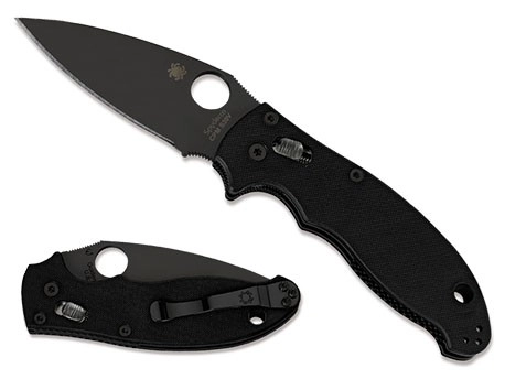 Vouwmes Manix II PE Black Zwart Ball Bearing Lock Spyderco 3 Vouwmes Manix II PE Black Zwart Ball Bearing Lock Spyderco