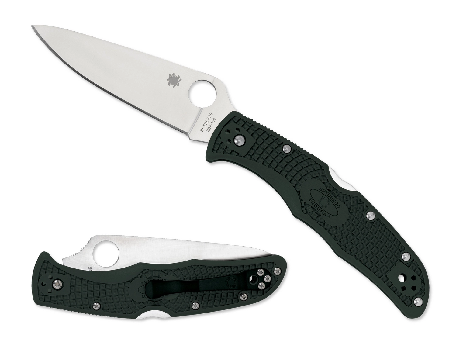 Vouwmes Spyderco Endura 4 ZDP-189 Green 3 Vouwmes Spyderco Endura 4 ZDP-189 Green
