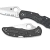 Vouwmes Spyderco Delica 4 Black Gekarteld