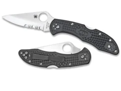 Vouwmes Spyderco Delica 4 Black Gekarteld