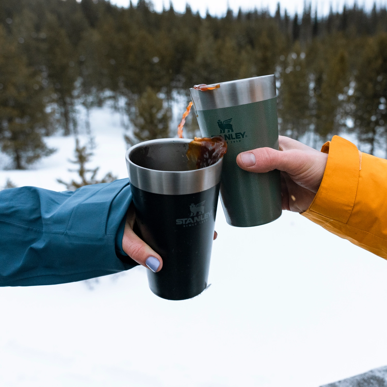 Reisbeker Stanley Adventure Stacking Vacuum Pint Hammertone Green 0,47L 8 Reisbeker Stanley Adventure Stacking Vacuum Pint Hammertone Green 0,47L - Afbeelding 6