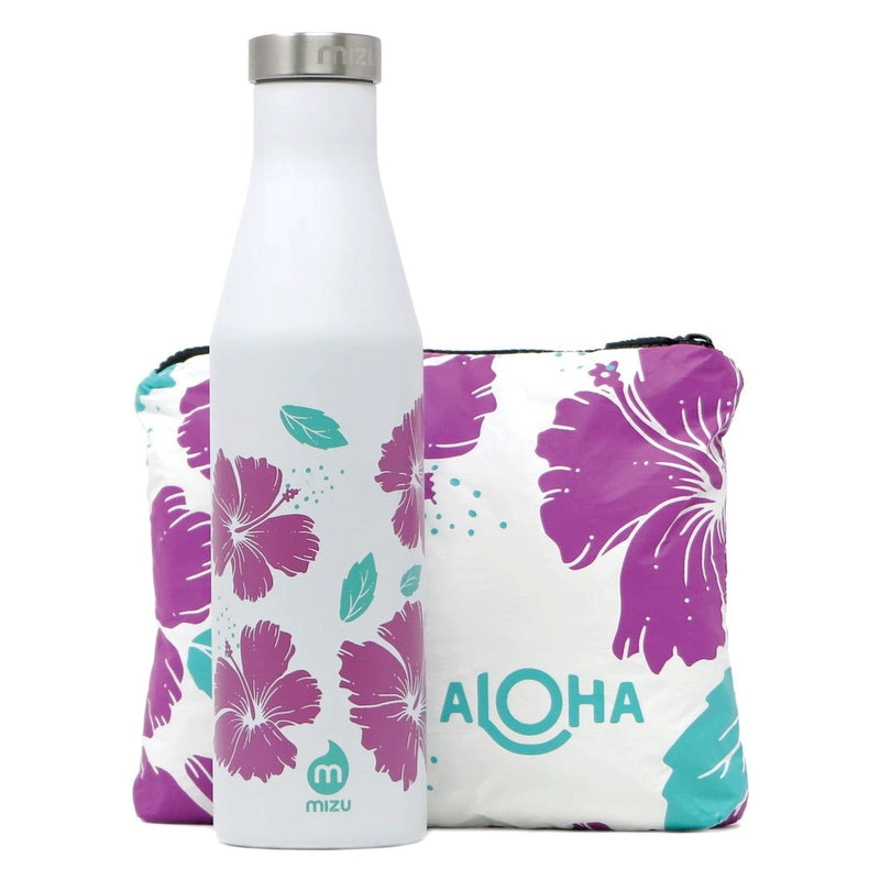 Thermosfles Mizu S6 White Hibiscus Aloha Pouch 3 Thermosfles Mizu S6 White Hibiscus Aloha Pouch