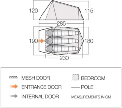 Tent Vango Soul 300 Treetops -MSR Winkel vango 2019 tents floorplan soul 300 1