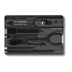 SwissCard 10 Functies Transparant Zwart Victorinox
